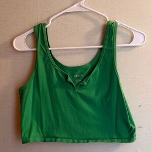 Wild Fable Vibrant Green Sleeveless Crop Top